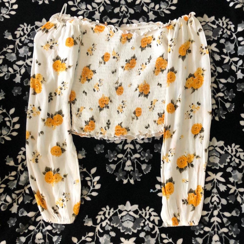 floral off the shoulder top